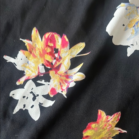 Express Black Floral Camisole with Strappy Back Design - Picture 2 of 5